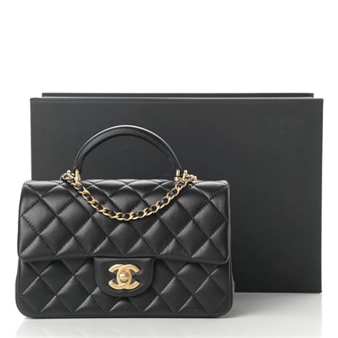 chanel mini flap bag ราคา|Mini Flap Bag with Top Handle Lambskin Light Purple .